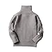 Boys Zipper Sweater Mock Neck Knitted Cardigan Kids Full Zip up Cable-Knit Relaxed-Fit Classic (Light Ashy, 6-7 Years)