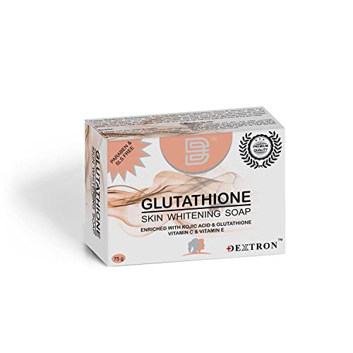 Dextron Glutathione Skin Lightening Soap Vitamin C & E Skin Brightening Sooth Soft Nourishing Skin Soap Bar For Acne Prone For Women & Men (Lavender, PACK OF 1)