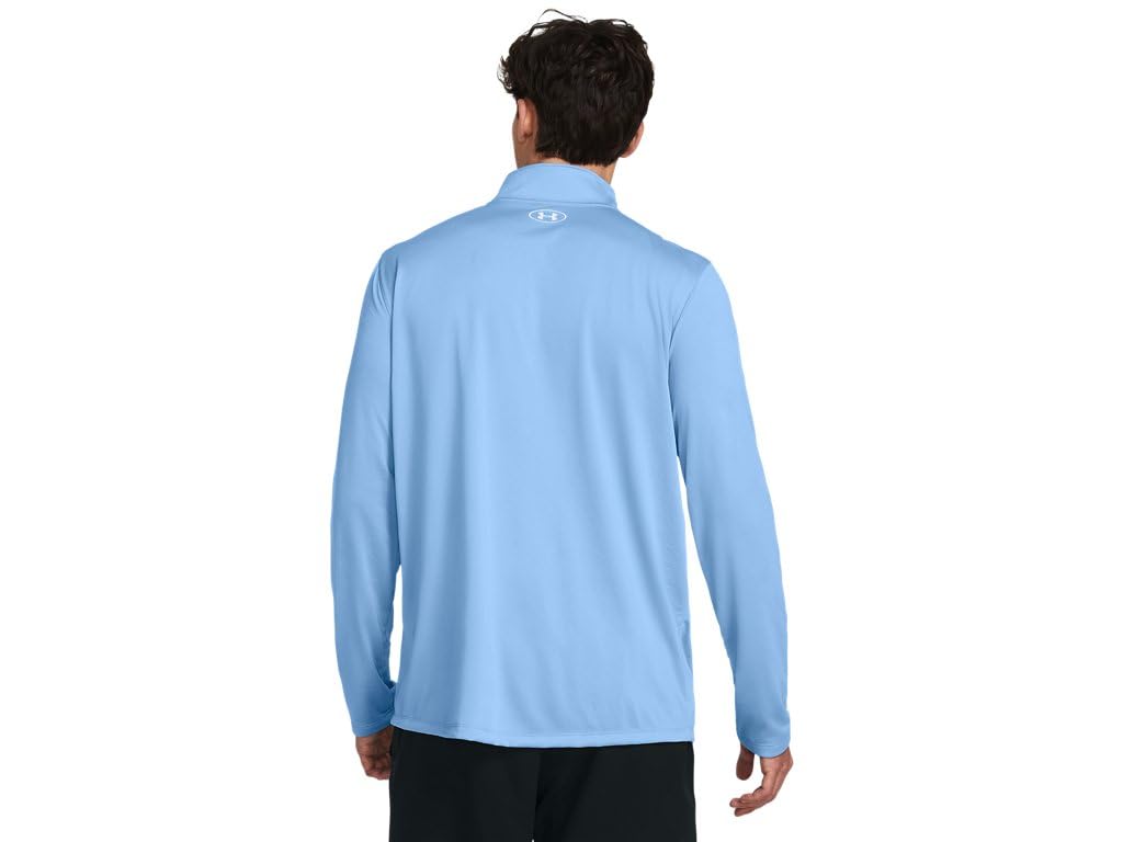 Under Armour Team Tech Mens Long Sleeve Quarter Zip S Carolina Blue-White