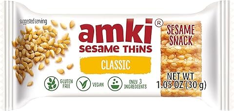 Sesame Thins Classic, 72 Pack Bulk, (Sesame Snaps), Gluten Free, Vegan, Delicious and Crunchy Sensibly Sweet Snacks, 2.16 Kg Total, Individually Packed, 4lb 12oz.