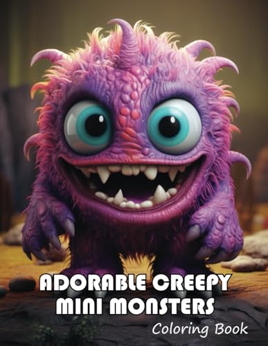 Adorable Creepy Mini Monsters Coloring Book: Cute and Creepy Coloring Illustrations for Adults and Teens Relaxation and Stress Relief.. image 2