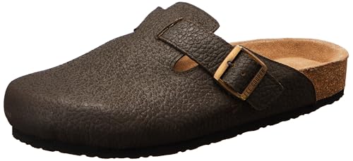 Image of Lee Cooper LC8723C Men's Suede leather Berkin-Style Slip-On Casual Sandal | Comfortable Footbed | Outdoor Indoor Fashionable Sandal LC8723CCAMEL 45EU / 11UK
