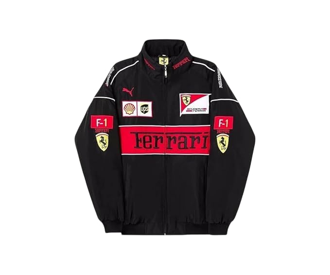 Image of EXOTIX F1 Trandy Racing Sport Jacket for Men | Biker Bomber Jacket | Polyester Lightweight Stylish Streetwear | Sportswear Racing Print with Zipper Closer Comfortable Wear for Women