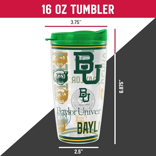 Image of Rico Industries NCAA College Double Wall Mayhem 16oz Or 20oz Tritan Tumbler W Lid