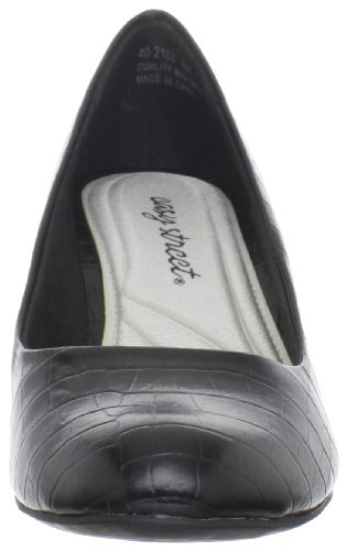 Easy Street Women's Fabulous Pump,Black Croco,7.5 WW US2