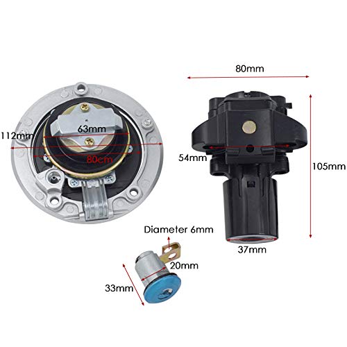 Para Kawasaki Ninja Z800 ZX6R ZX600 ZX636 ZX10R ZX14R ABS 2011-2019 kit de interruptor de encendido de motocicleta Asamblea tapa de gas combustible cubierta del tanque con 2 llaves