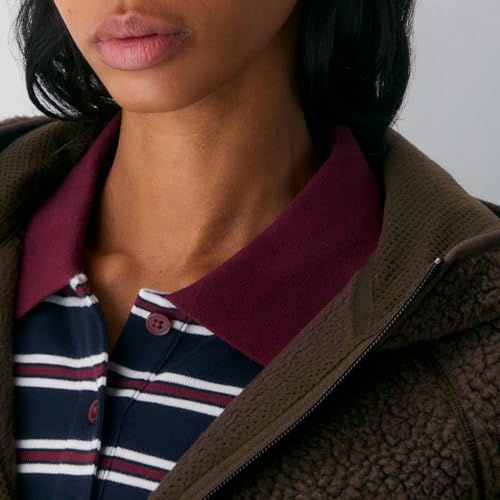 Trendy Fleece Jacket Women Long Sleeve Full Zip Hooded Fuzzy Sherpa Coat Thermal Winter Warm Outwear with Pockets 6