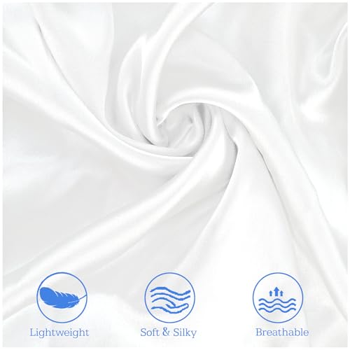 Image of Polyester, Spandex blend Pillowcase for Zelimun Cervical Pillow Only, Ergonomic Case, Smooth & Soft Pillowcase for Sleeping, White Pillow Cover with Zipper