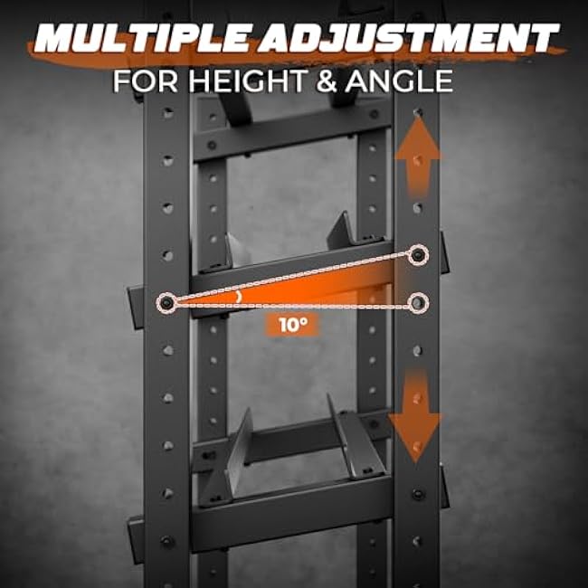 Upgraded 4-Tier Dumbbell Rack, 1100LBS Weight Rack for Home Gym, Barbell Holder Bumper Plate Storage Rack with Adjustable Height & Width Design, Heavy Duty Weight Storage Organizer (Rack Only)