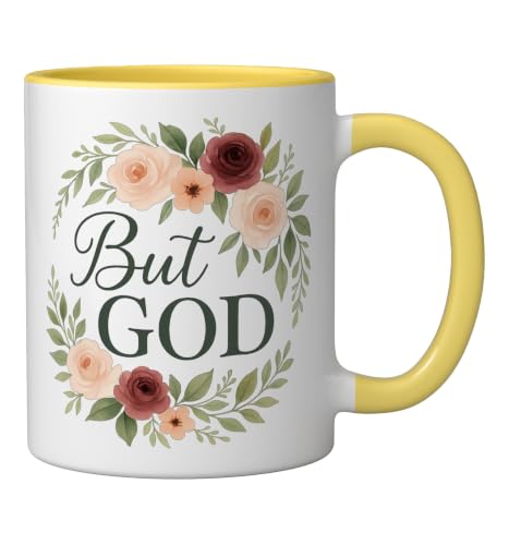 Taza de cerámica con diseño floral y mensaje cristiano, 11 oz miniatura 2