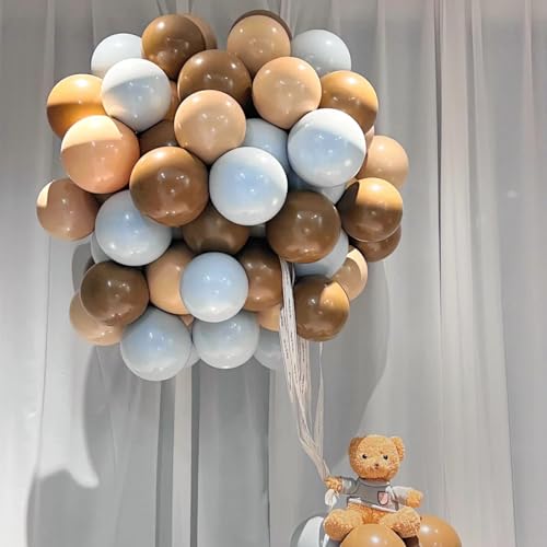 Image of Voircoloria 90pack Khaki Balloons Different Size 18 /12 /10 /5 Inch Khaki Balloon Garland Arch Kit for Graduation, Wedding, Birthday, Princess Theme Party, Baby Shower, Anniversary Party Decorations