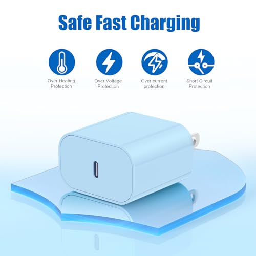 Image of iPhone 17 16 15 Fast Charger Block and 10ft Type C to C Cable Cord Long, 20W USB C Charging Plug for Apple iPhone 17 Pro Max /17 Air /16 Pro Max /16 /15 Pro /15 Plus /iPad Mini,Wall Power Adapter Cube Brick