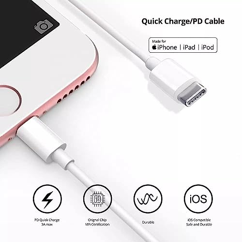 Image of DC-80 20W Type C to IOS Power Delivery PD Cable - works with iPhone 14,14 Pro,14 Pro Max,14 Plus,13,13 Pro,13 Pro Max,13 Mini,12,12 Pro, 11,11 Pro Max,12 mini (Type C to IOS -20W (DC 80))