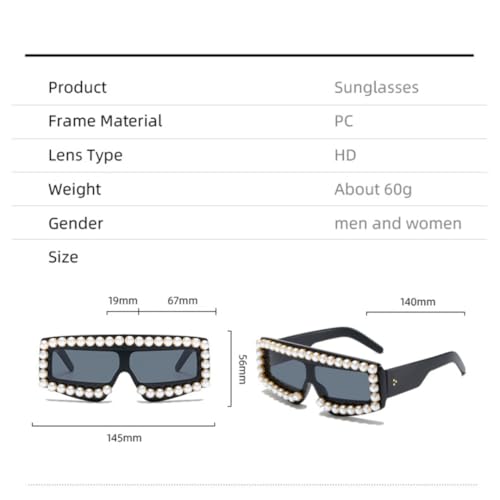 Lunettes de soleil à dessus plat avec perles d'exception homme - 5