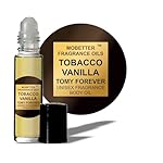 Tobacco Vanilla Unisex Body Oil (10ml Roll On), for Women and Men, Strong, Long Lasting, Travel Size, Oriental Spicy Fragrance
