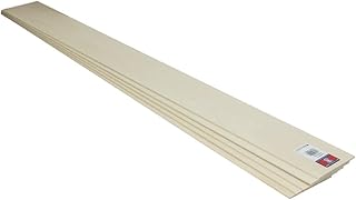 Saunders Midwest 5027704 0.093 x 3 in. 3 ft. Basswood Sheets - Pack of 2020