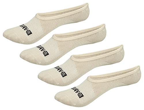 Bamboo Sports Low Cut Mens No Show Bamboo Rayon Socks - Breathable, Moisture Wicking, Odor Eliminating, Nude No Show Socks For Men Size 10-12, 4 Pair #TOP30