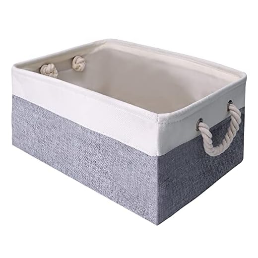 BOUNDAIR 1 Pcs Cestas de Almacenamiento Plegables, Cajas de Almacenaje de Tela Plegable Cajas organizadoras con Manijas para Hogar, Oficina, Estanterías, Armarios, Ropa, Juguetes (41 × 31 × 21 cm)