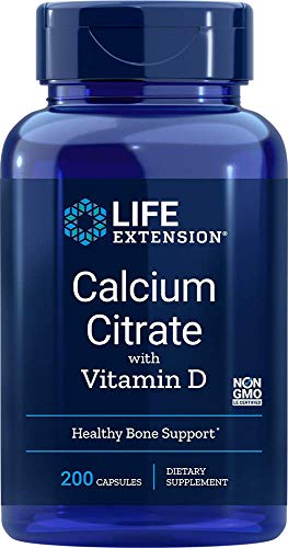Life Extension Calcium Citrate with Vitamin D, 200 Vegetarian Capsules