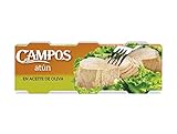 Campos, Conserva de atún en aceite de oliva - pack de 3 latas de 80 gr.