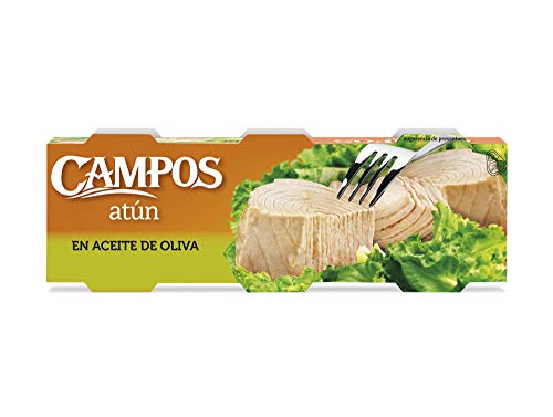Campos, Conserva de atún en aceite de oliva - pack de 3 latas de 80 gr.