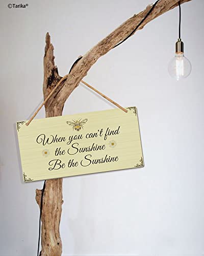 When You Can't Find The Sunshine Be The Sunshine Retro Wooden Public Decorative Hanging Sign For Home Door Fence Vintage Wall Plaques Decoration(5X10Inches) #TOP4