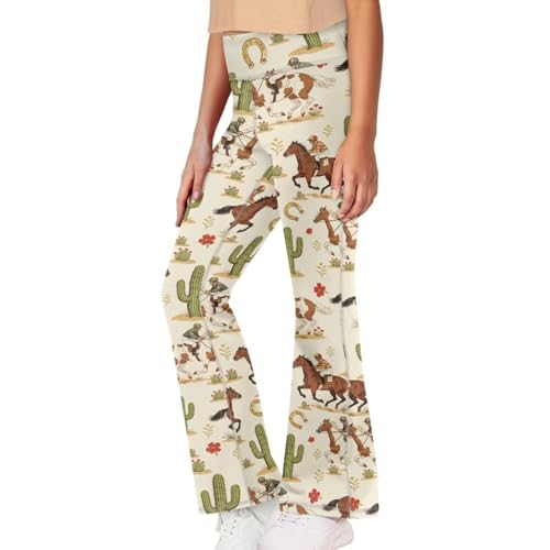 Image of Girls Flare Leggings Cute Bell Bottoms for Teen Girls Wide Leg Sweatpants for 5-14 T