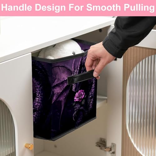 Boîte de rangement dragon rose violet idée cadeau chambre