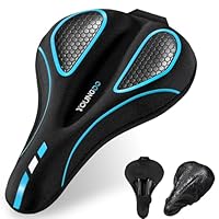 YOUNGDO Fahrradsattel Überzug, Ergonomischer Gel Sattelbezug, Fahrradsitz Polsterung, Weich und Bequem, mit Regenschutz, für Damen & Herren