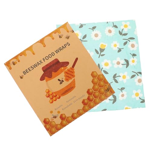 VANZACK 3pcs Beewax Wraps Household Fresh-Keeping Bowl Covers Food Beewax Wraps for Sandwich Packaging and Cake Preservation