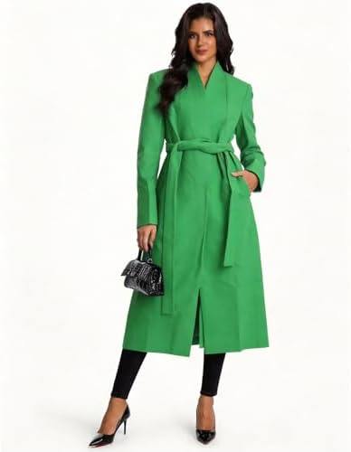 Women's Double Breasted Winter Trench Coat Mid-Length Wool Blend ...