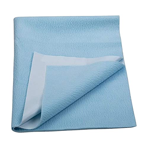 Baby Dry Sheet Water Resistant Bed Protector, Washable Waterproof Mattress Protector Urine Bedwetting, Reusable Mat for Toddler Underpad Sheet for Incontinence - Light Blue, Medium - 39