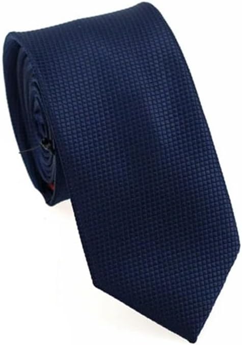 8cm Men's Solid Navy Blues Neck Tie 6cm Waterproof Jacquards Daily Wear Bow
