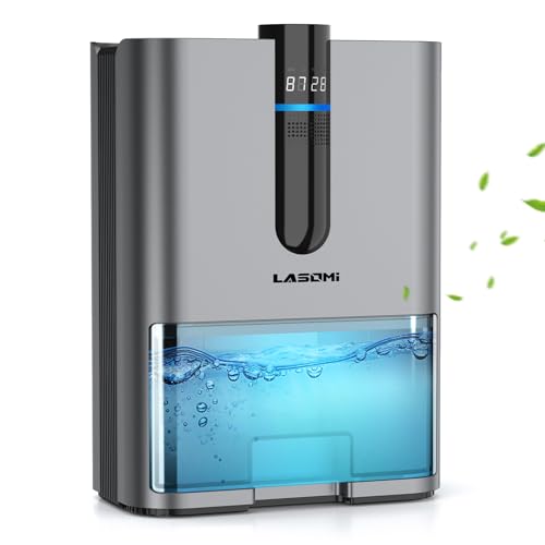 Consejos para Comprar Deshumidificador Walmart para comprar online. 45 Lasomi Deshumidificador Doméstico Eléctrico,2L Desumificador silencioso,Soporta 60㎡,Con Lonizador oxígeno negativos,Con Rgb de 7 color,Pantalla de temperatura y humedad,Apto...