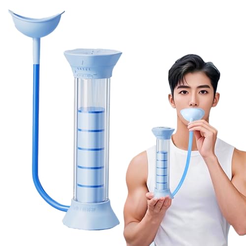 呼吸筋トレーニング 肺活量 鍛えるはいきんトレーニング器具 調節可能 呼吸ダンベル ポータブル 腹式呼吸 腹筋・マーメイドライン・骨盤底筋・顔筋トレーニング トレーニング器具 男女兼用 コア強化 (ブルー第二世代)