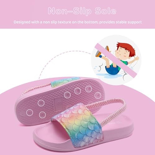 Image of WateLves Toddler Boys Girls Slides Sandals for Swim Beach Kids Water Shoes Casual Summer Slippers