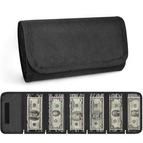 Yncotte Money Organizer, Money Organizer for Cash with 6 Zippered