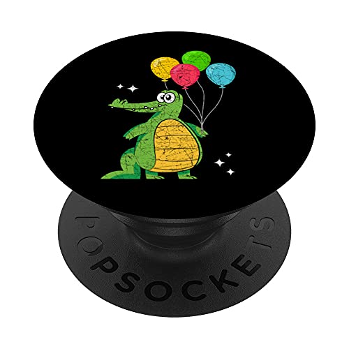 Simpatico animale rettile palloncini coccodrillo coccodrillo coccodrillo PopSockets PopGrip Intercambiabile