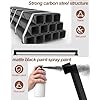 3FT Square Tube Handrail,Wall Mount Staircase Handrail Modern Pipe Stair Industrial Stair Rail For Indoor Outdoor Steps,440lbs Load,Carbon Steel Non-Slip Grab Handle For Loft Porch 1 Section - View #3