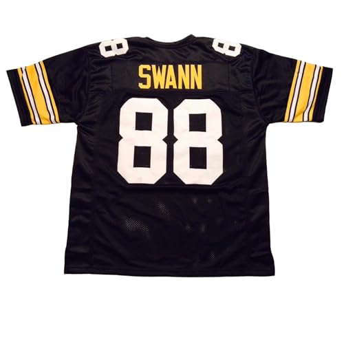 Lynn Swann Jersey Stitched Black Custom Football New No Brand/Logos (US, Alpha, X-Large, Regular, Regular, Black)