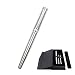 Drawiger Rollerball Pens Classic Design Stainless Steel Micro Fine Point(0.5mm),One Pack, One Extra Refill, Black Ink,Pen Bag(Silver Barrel)