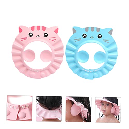 HAPINARY 2 Peças tampa xampu protetor auricular infantil protetor ouvido infantil chapéu proteção ou