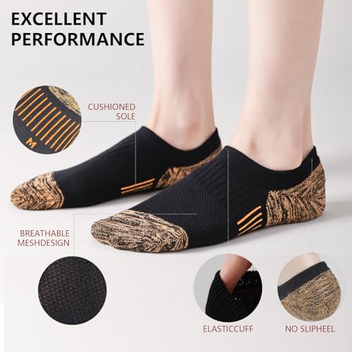 No Show Socks Womens Low Cut Invisible Socks Cushioned Athletic Running Sock2