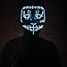 Produktbild BFMBCHDJ Led Maske Glow Halloween Maske Erwachsene Männer und Frauen Damen Jungen und Mädchen Crazy Party Maske Lichter Ah One Size