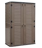 KINYING 66 cu ft Double-Wall HDPE Shed