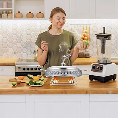 Cabilock Wärmespeicherplatte Speisenwärmer Buffet Warmhaltebehälter Kerzen Tellerwärmer Buffetwärmer Warmhalteplatte für… – Bild 6