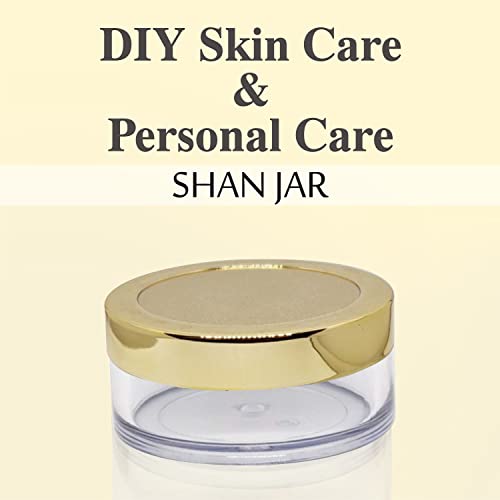 Image of Zenvista Empty Cosmetic Containers, Acrylic Jars, Small Containers For Cosmetics, Lip Balm Containers,Transparent Jar With Gold Cap-8 gm (Pack of 3)