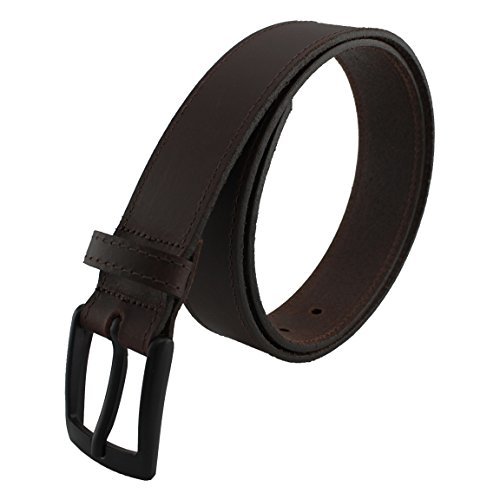 Thomas Bates Men's Metal Free Leather Dress Belt Security Friendly Highliner3