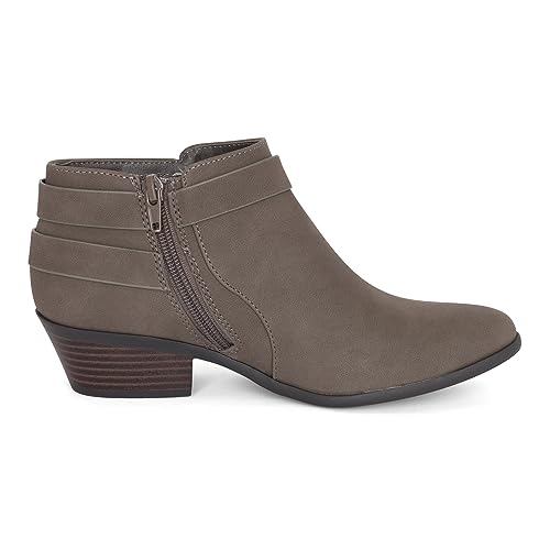 MIRAGE ~ Women's Pointed Toe Low Stacked Heel Side Zipper Ankle Booties - Image 4