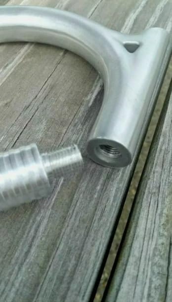 Bastón táctico de aluminio con mango en V, estilo steampunk, 94 cm